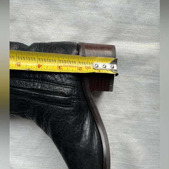 Tory Burch Black Leather Fulton Knee Length Boots Size 5.5 - Picture 11 of 16